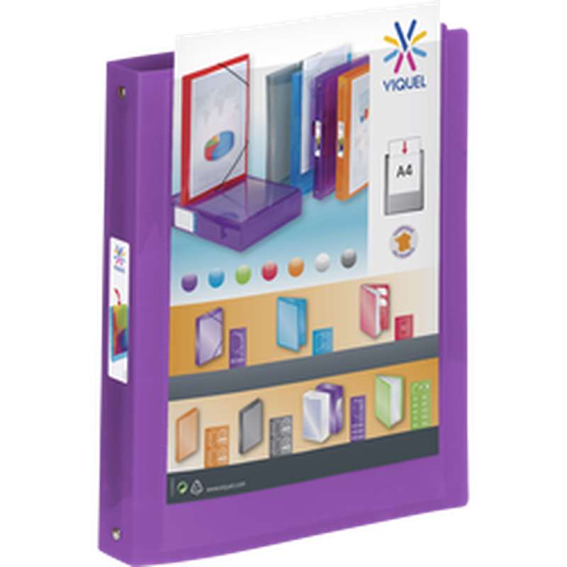 Classeur Personalisable A4 Dos 3.5 Propyglass Violet